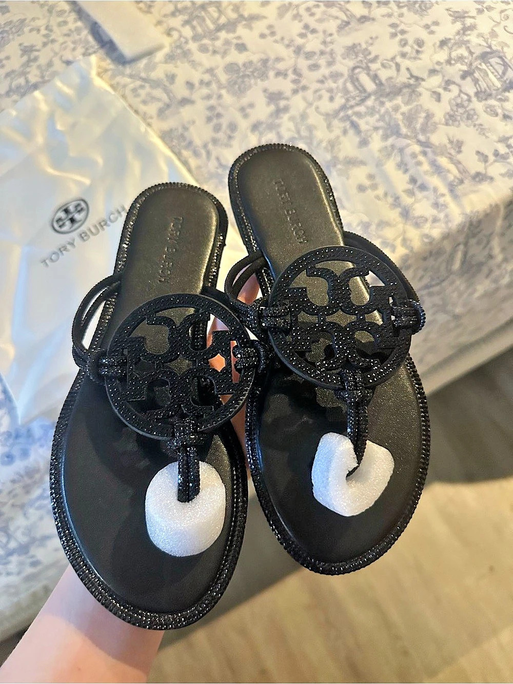 Tory Burch Miller Black Sandals - Picture 2 of 2